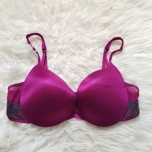 Maidenform Satin Pink Push Up Bra 34C
